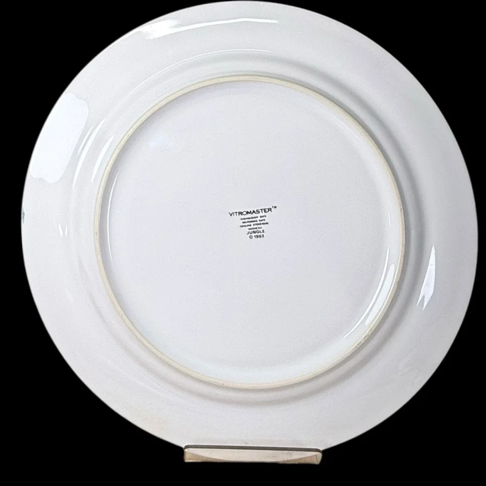 Vitromaster Jungle Animal Print Dinner Plate 10.5